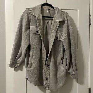 Free people stone colored shacket